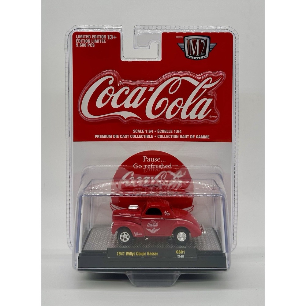M2 Machines Coca-Cola 1941 Willys Coupe Gasser Red 1:64 Diecast NEW